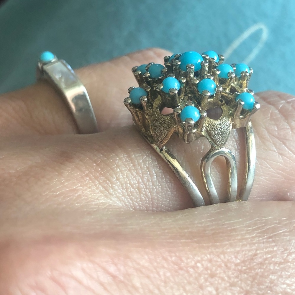 COPY - Vintage Sterling silver Persian turquoise ring
